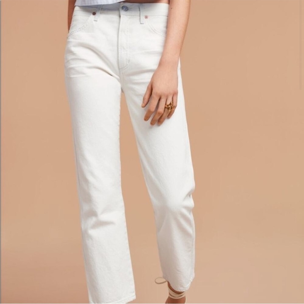 Citizens of Humanity x Wilfred white straight leg crop jeans